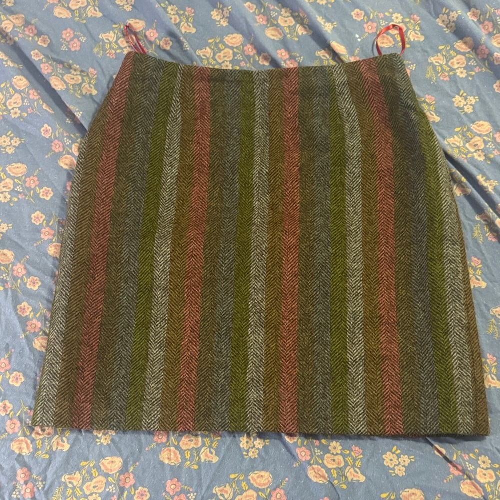 Boden British Tweed by Moon 100% Wool Mini Skirt